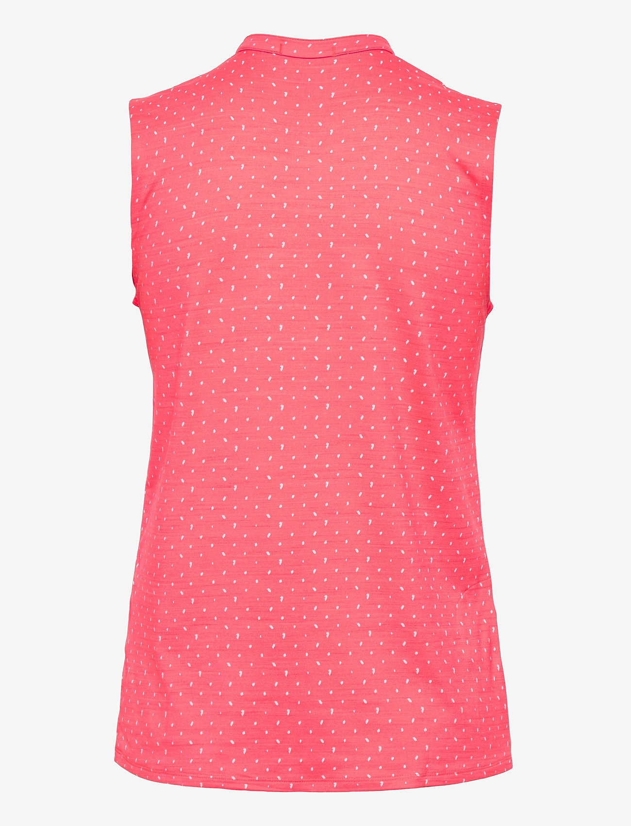 PUMA Golf - Cloudspun Sleeveless Polka Polo - berankoviai marškinėliai - ignite pink-bright white - 1