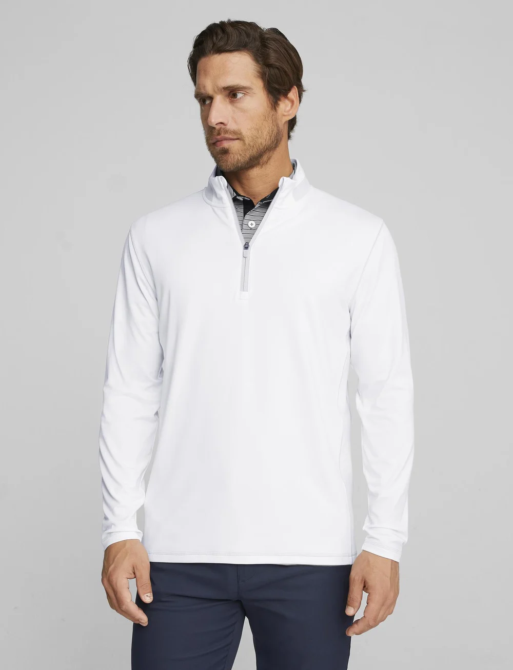 PUMA Golf - Lightweight 1/4 Zip - overdele - white glow-ash gray - 0