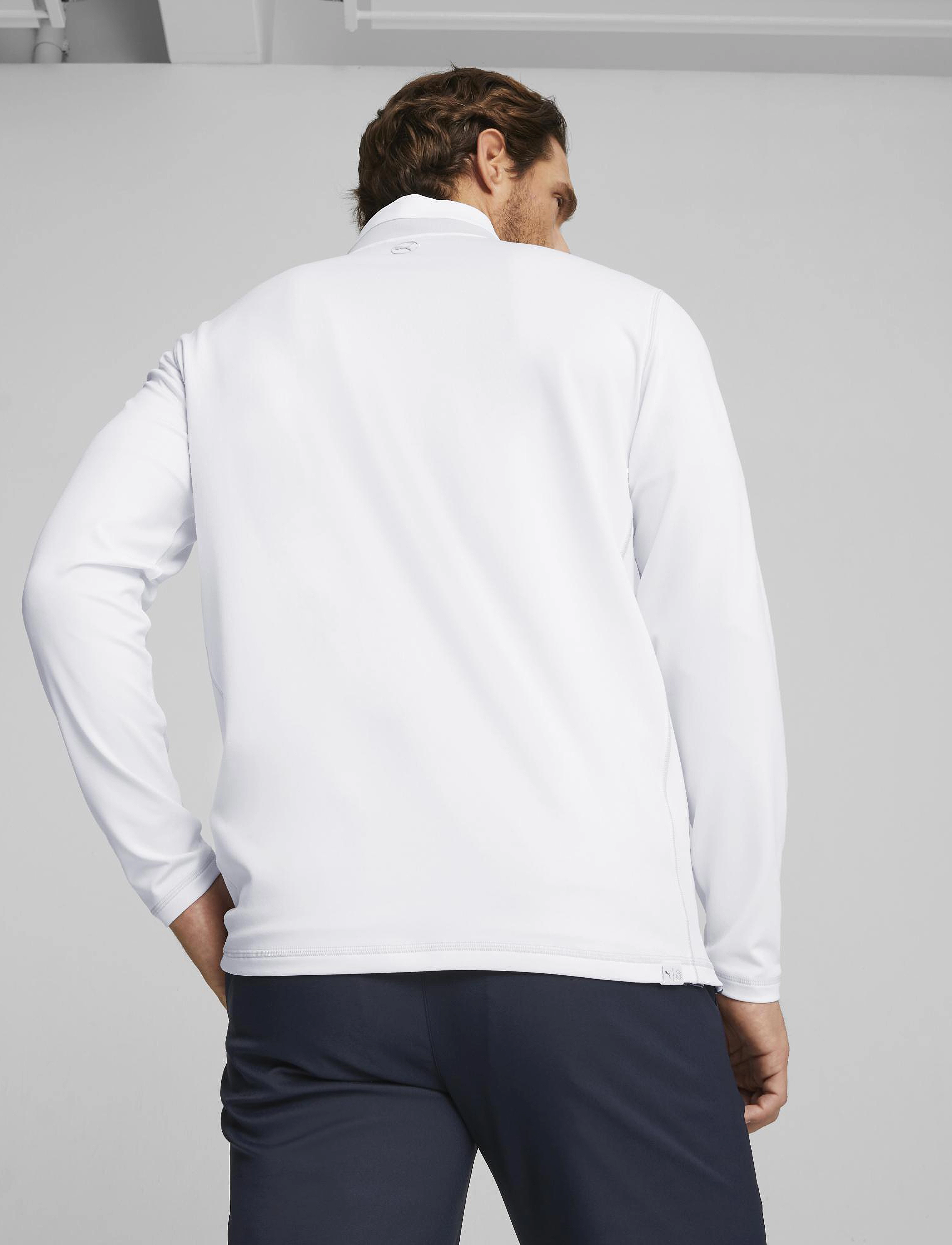 PUMA Golf - Lightweight 1/4 Zip - white glow-ash gray - 3