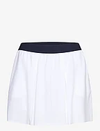 W Club Pleated Skirt - WHITE GLOW-DEEP NAVY