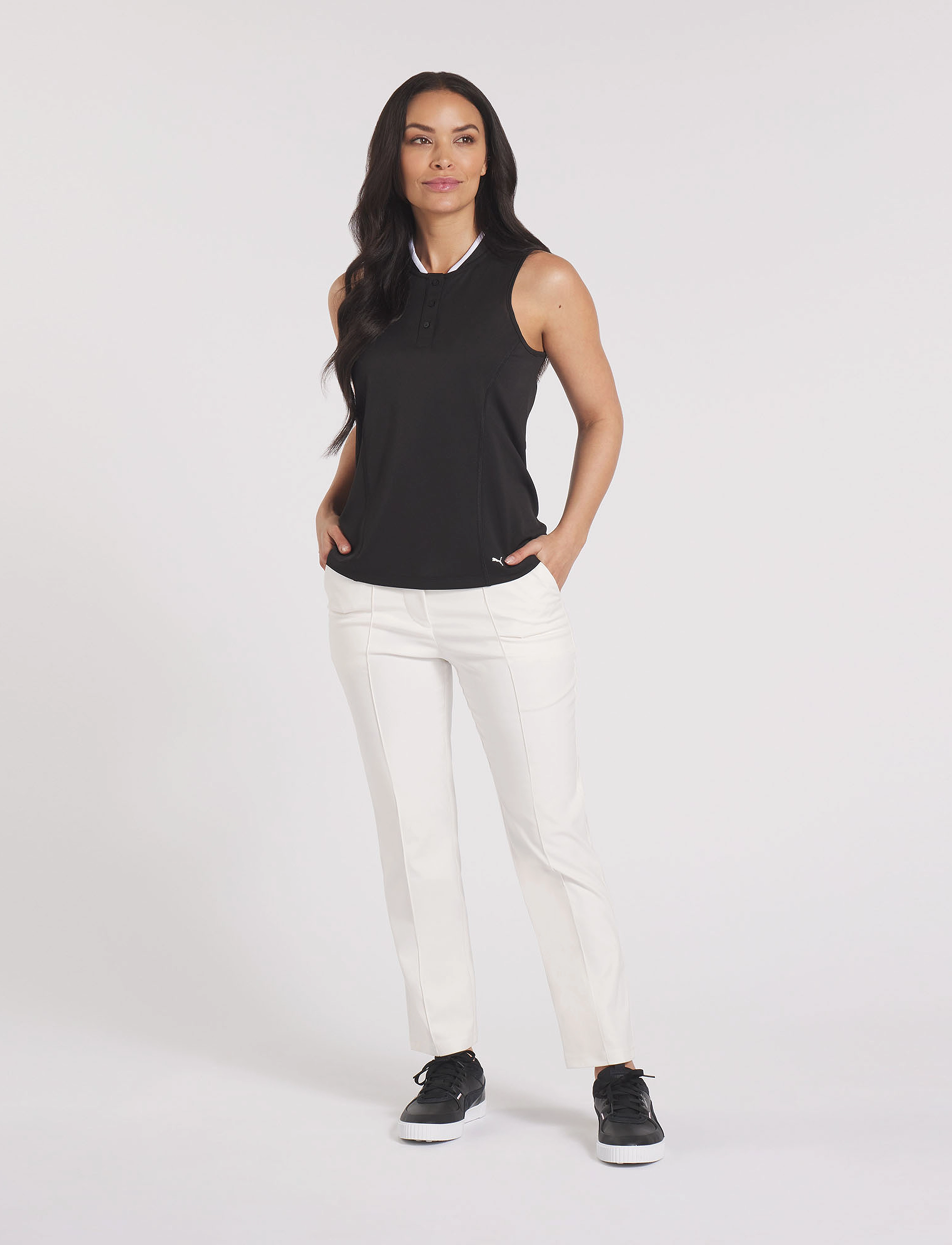 PUMA Golf - W Costa Trouser Pant - golfipüksid - warm white - 4