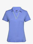 W Cloudspun Piped SS Polo - BLUE SKIES