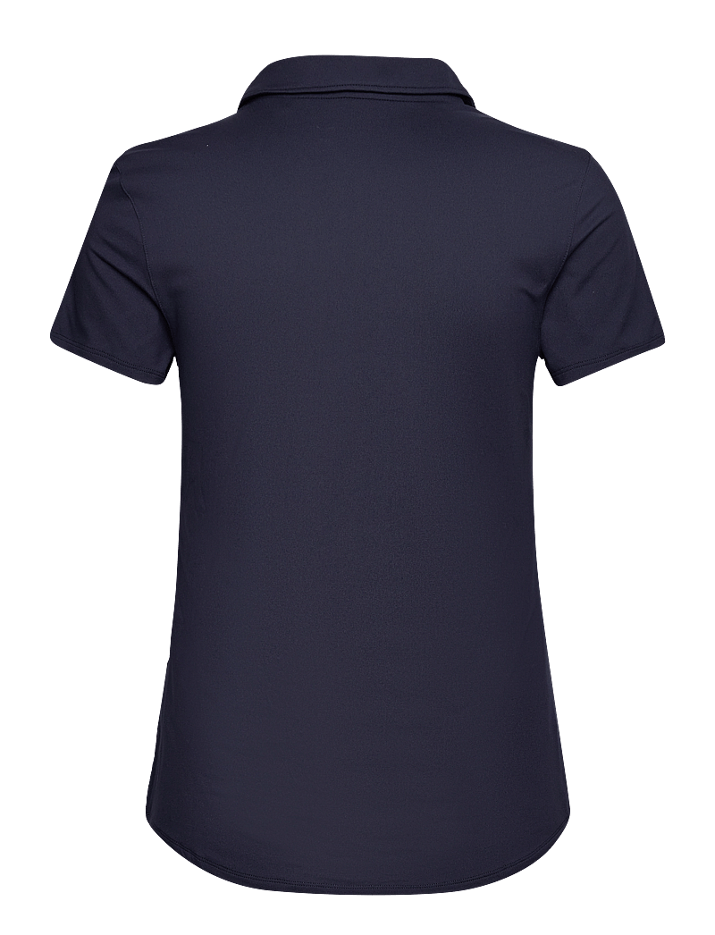 PUMA Golf - W Cloudspun Piped SS Polo - toppar & t-shirts - deep navy - 1