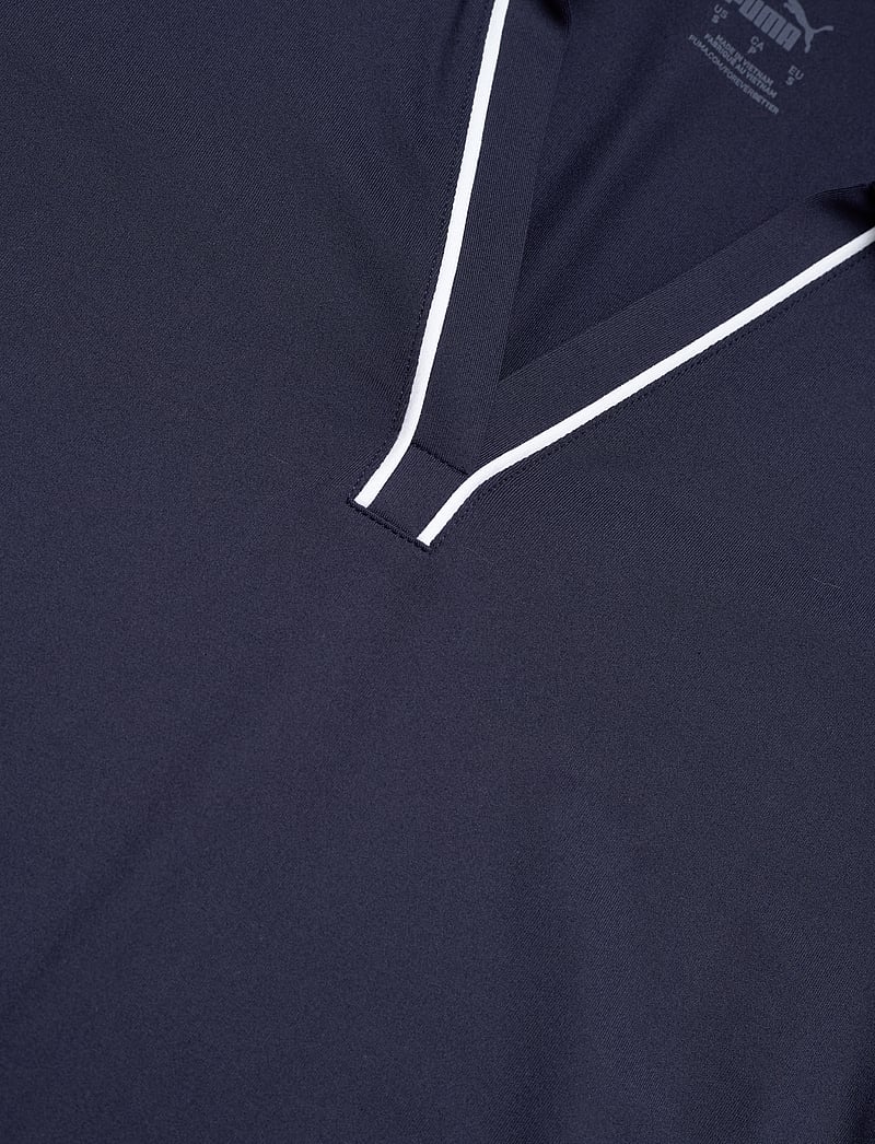 PUMA Golf - W Cloudspun Piped SS Polo - toppar & t-shirts - deep navy - 2