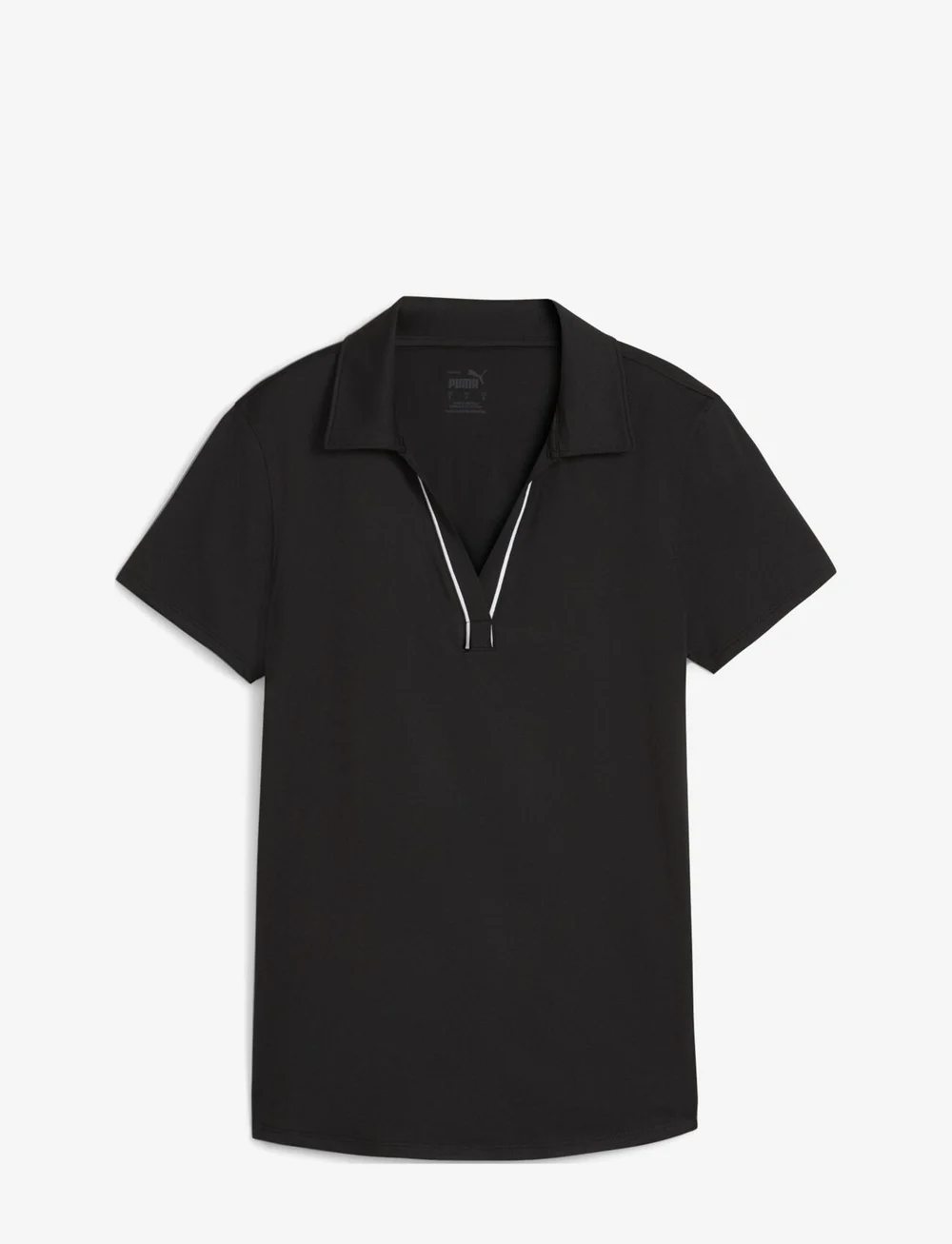 PUMA Golf - W Cloudspun Piped SS Polo - toppar & t-shirts - puma black - 0