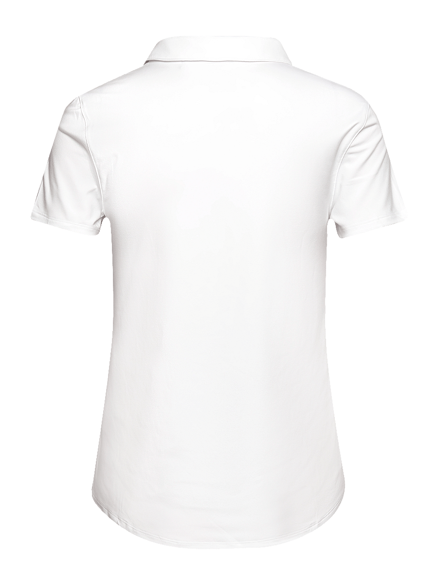 PUMA Golf - W Cloudspun Piped SS Polo - toppar & t-shirts - white glow - 1