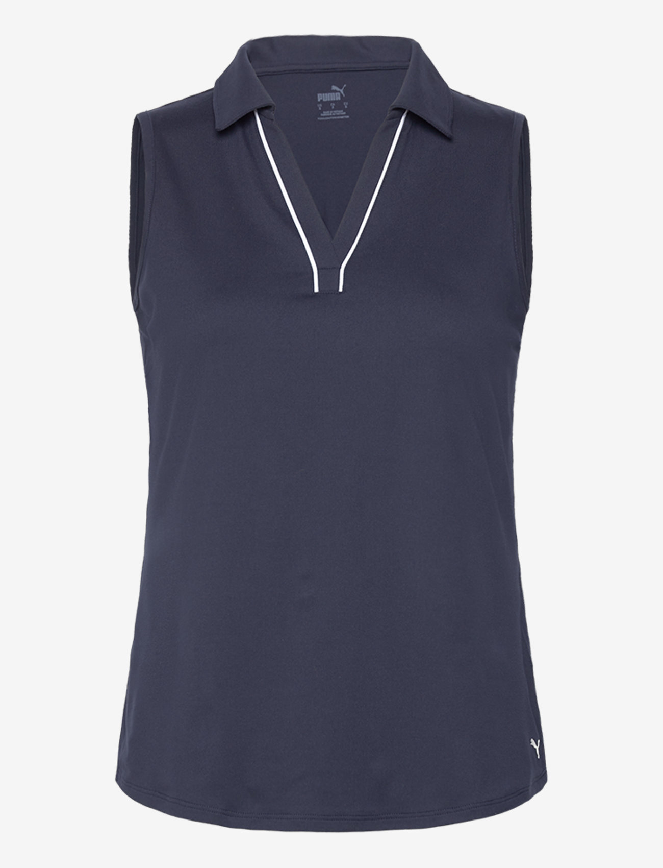 PUMA Golf - W Cloudspun Piped SL Polo - toppe & t-shirts - deep navy - 0