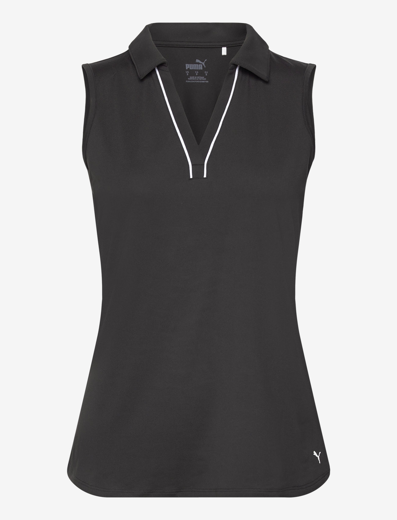 PUMA Golf - W Cloudspun Piped SL Polo - poloshirts - puma black - 0