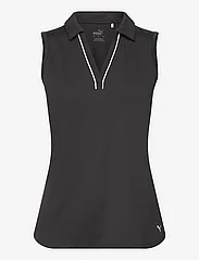 PUMA Golf - W Cloudspun Piped SL Polo - t-shirts & topper - puma black - 0
