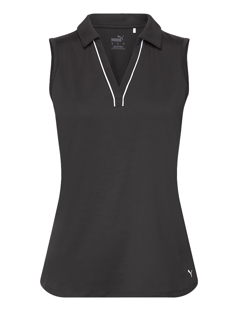PUMA Golf - W Cloudspun Piped SL Polo - alussärgid ja t-särgid - puma black - 0