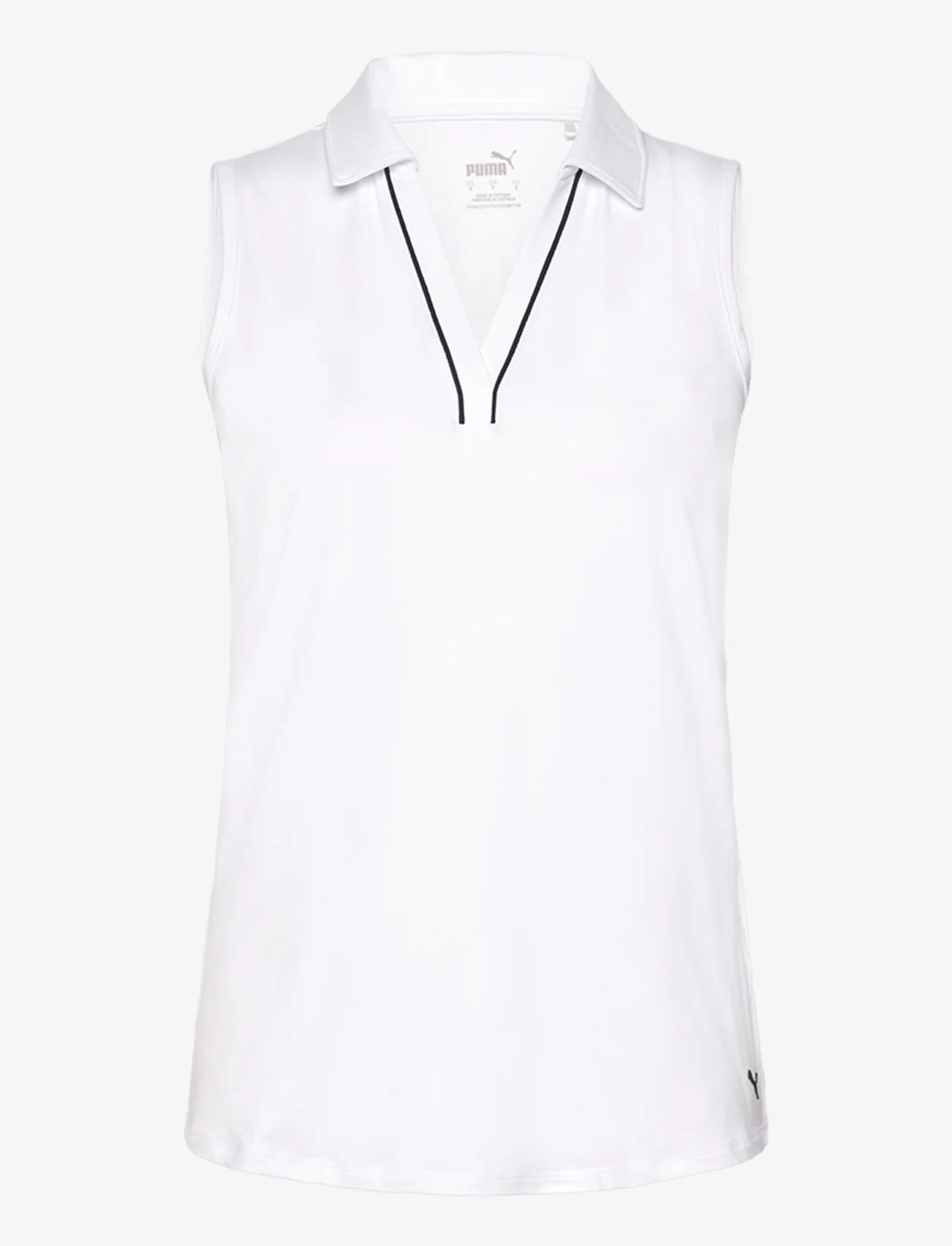 PUMA Golf - W Cloudspun Piped SL Polo - t-shirt & tops - white glow - 0