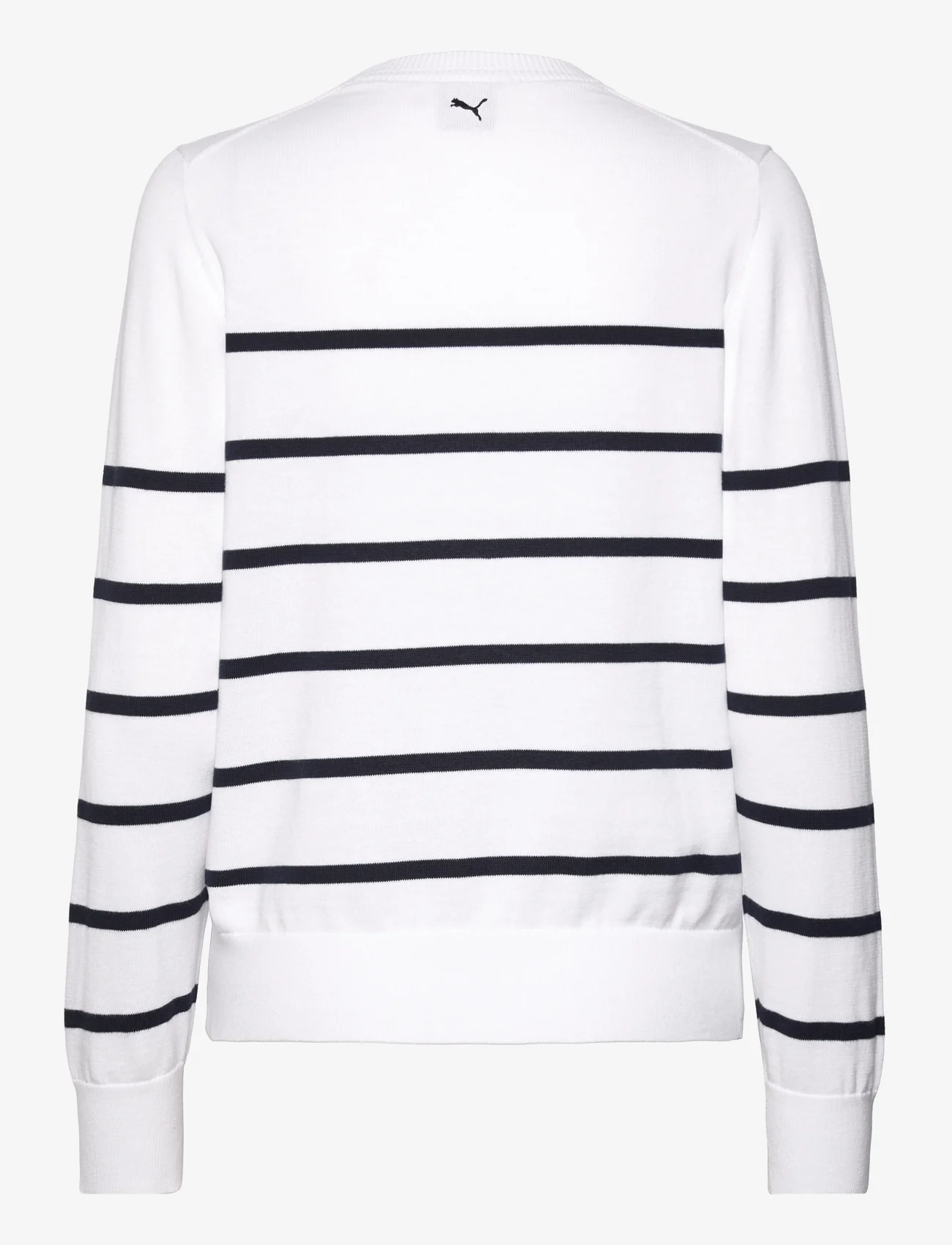 PUMA Golf - W Resort Crewneck Sweater - sweatshirts - white glow-deep navy - 1