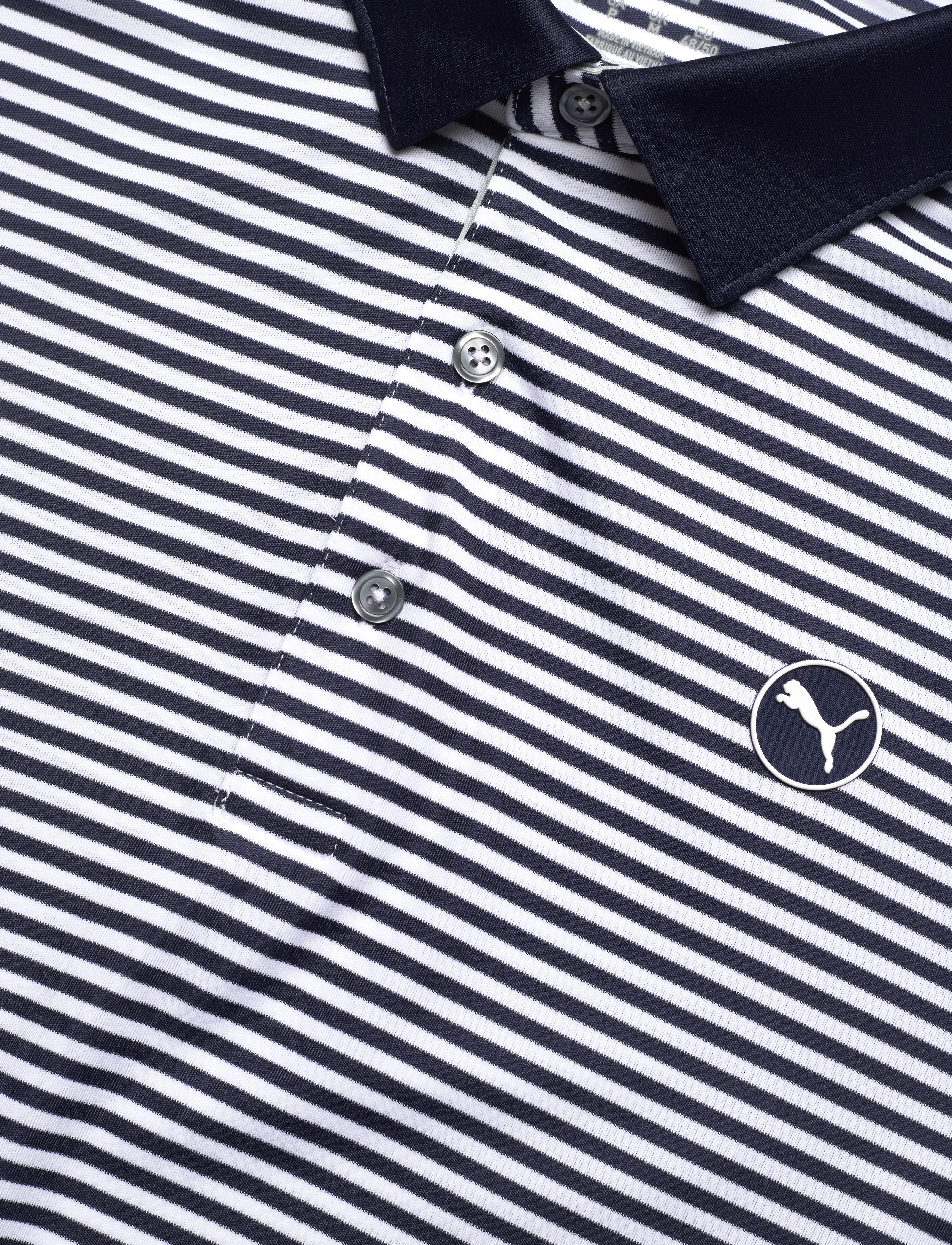 PUMA Golf - Pure Stripe Polo - deep navy-white glow - 2