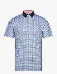 PUMA Golf - Pique Gingham Polo - polo marškinėliai trumpomis rankovėmis - white glow-zen blue - 0
