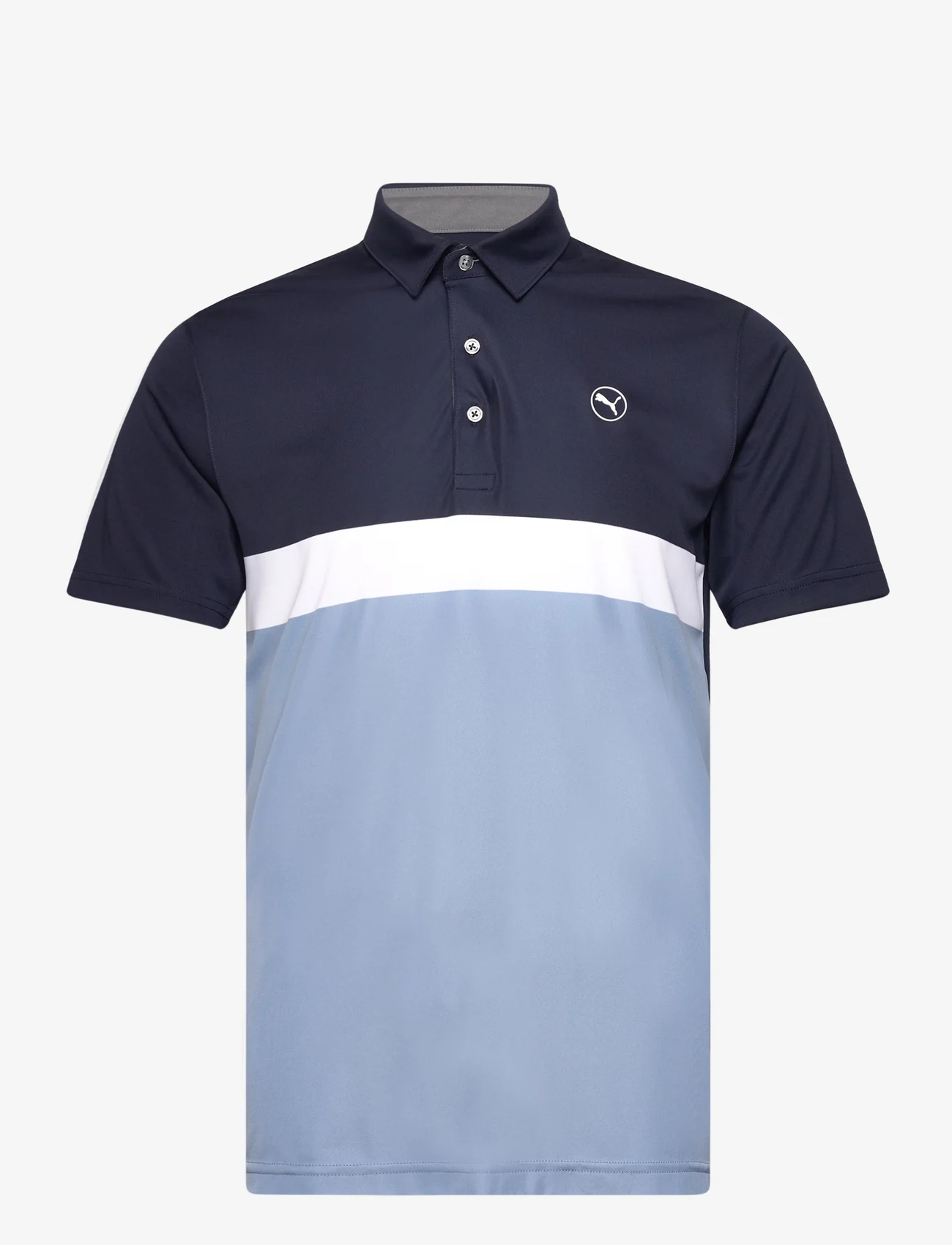 PUMA Golf - Pure Colorblock Polo - polo marškinėliai trumpomis rankovėmis - deep navy-zen blue - 0