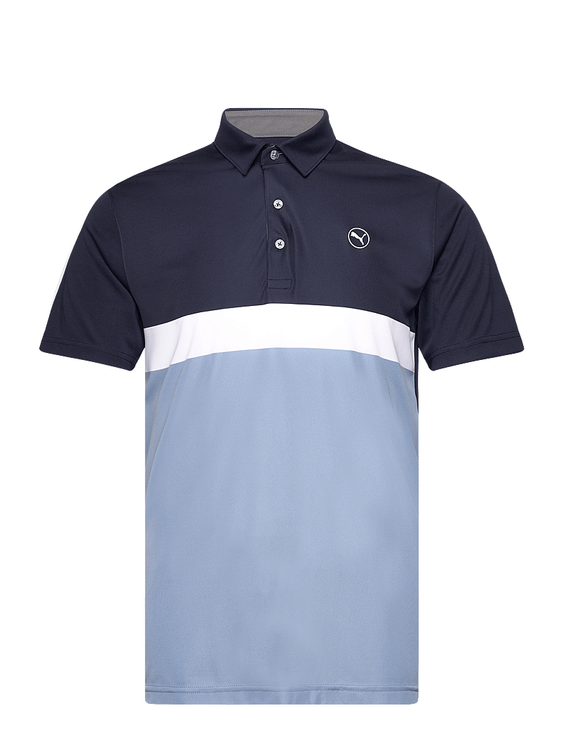PUMA Golf - Pure Colorblock Polo - toppe & t-shirts - deep navy-zen blue - 0
