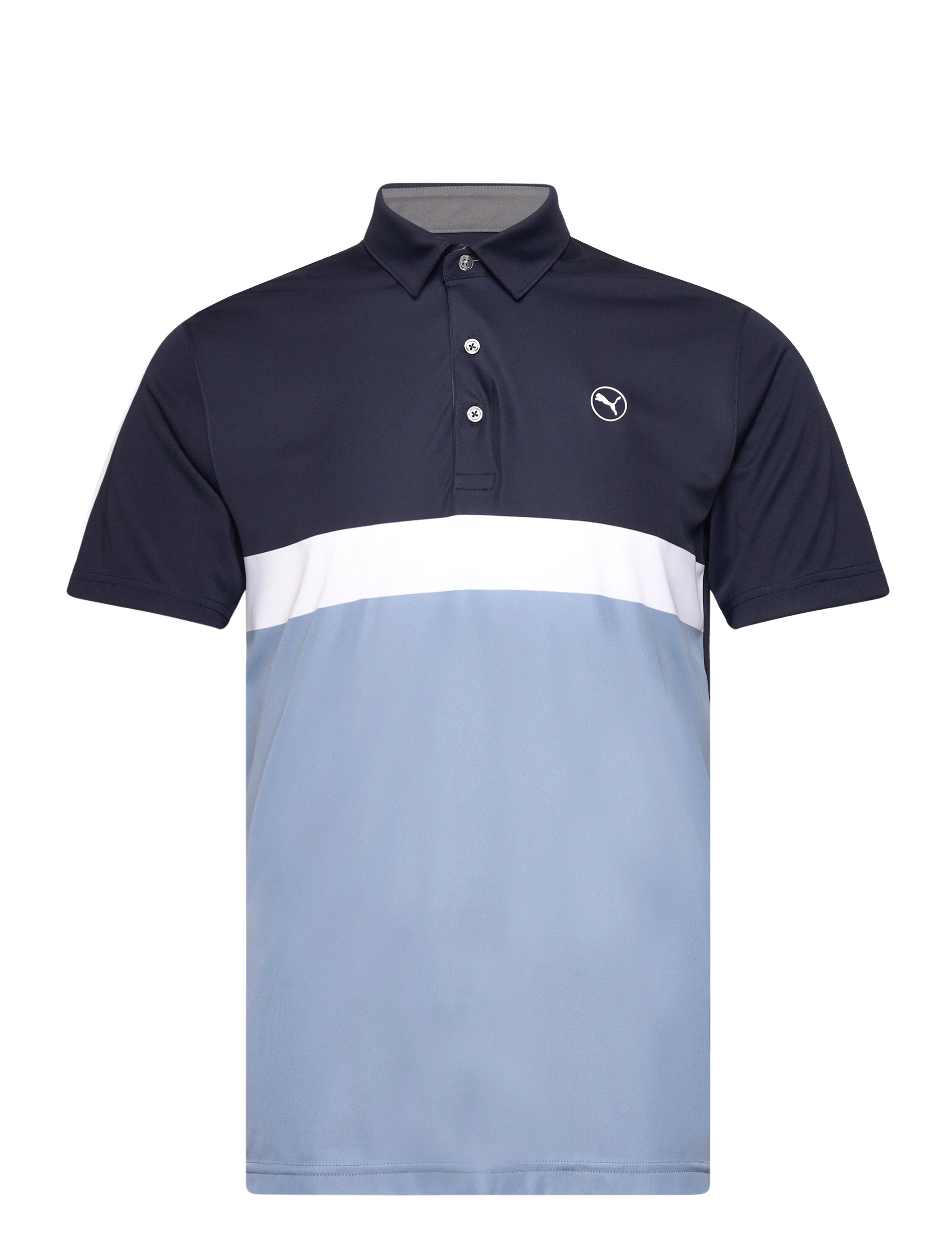PUMA Golf Pure Colorblock Polo - PUMA Golf - DEEP NAVY-ZEN BLUE / navy