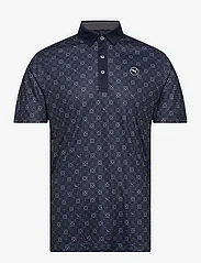 PUMA Golf - Pure Monogram Polo - toppar & t-shirts - deep navy-slate sky - 0