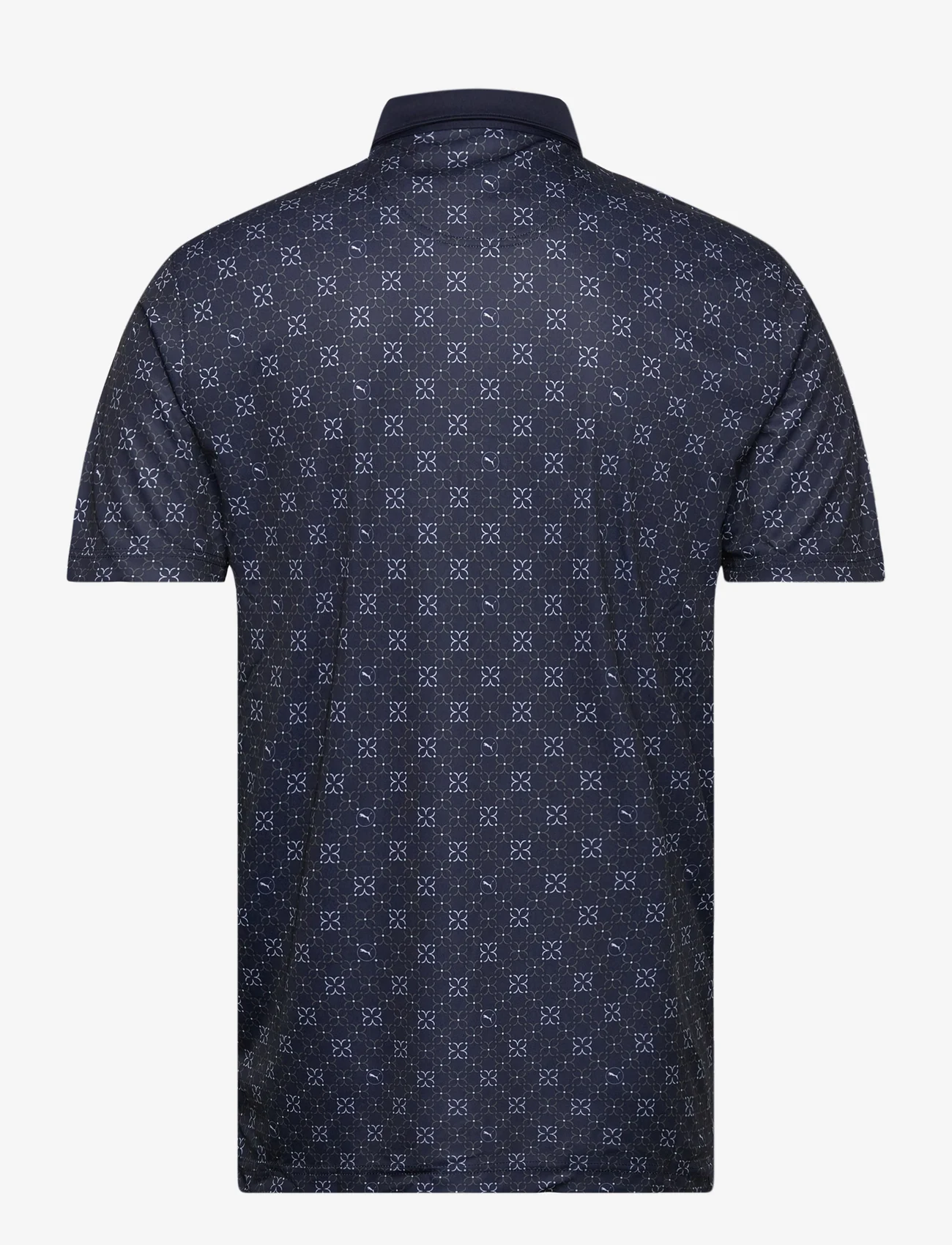 PUMA Golf - Pure Monogram Polo - toppar & t-shirts - deep navy-slate sky - 1
