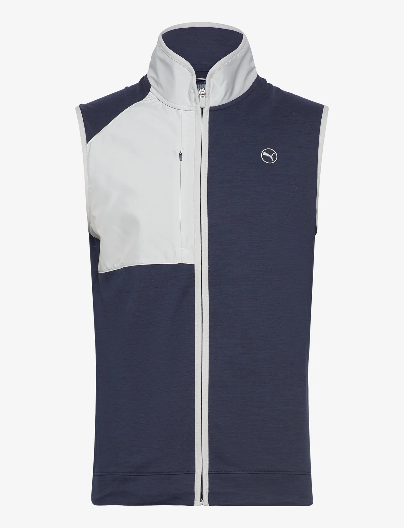 PUMA Golf - Cloudspun Vest - golf jackets - deep navy heather-ash gray - 0