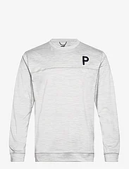 PUMA Golf - Cloudspun Patch Crewneck - sweaters - ash gray heather - 0