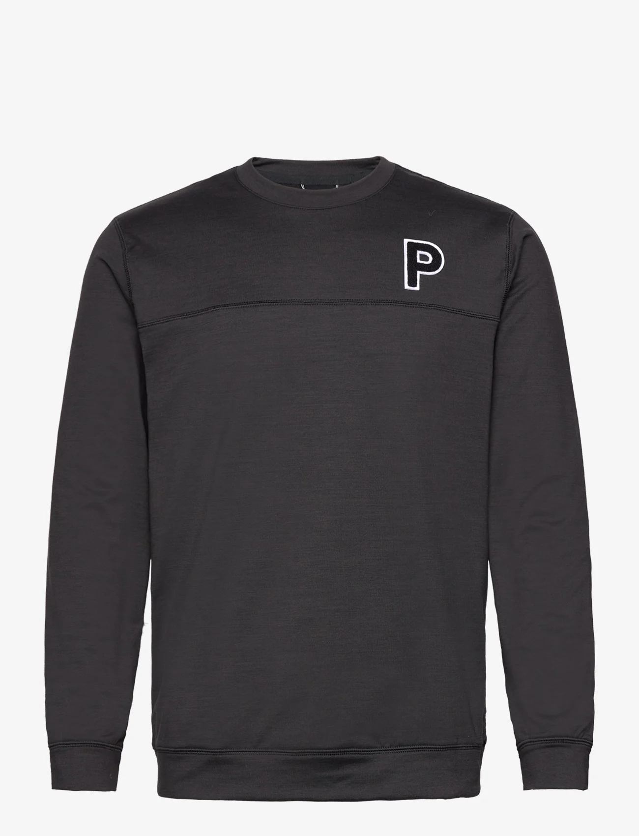 PUMA Golf - Cloudspun Patch Crewneck - sweatshirts - puma black heather - 0