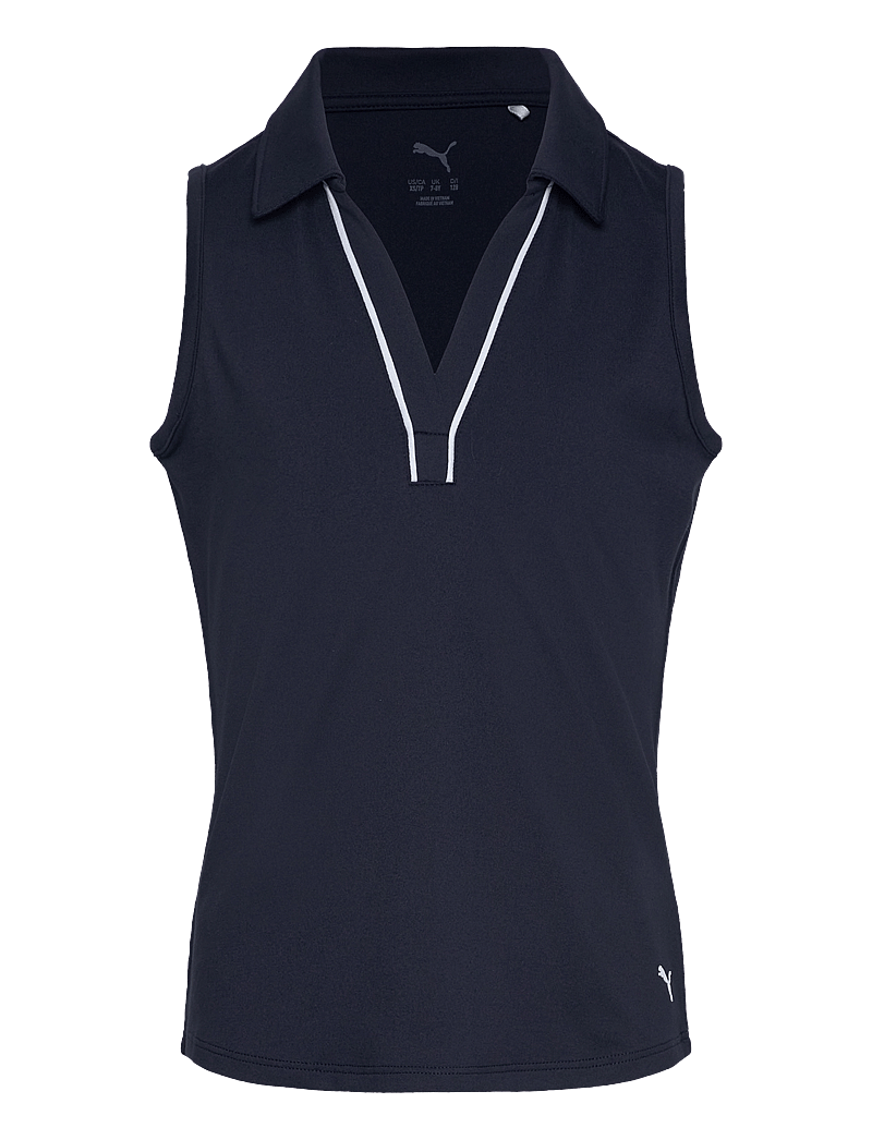 PUMA Golf - Girls Cloudspun Piped SL Polo - lühikeste varrukatega polod - deep navy - 0