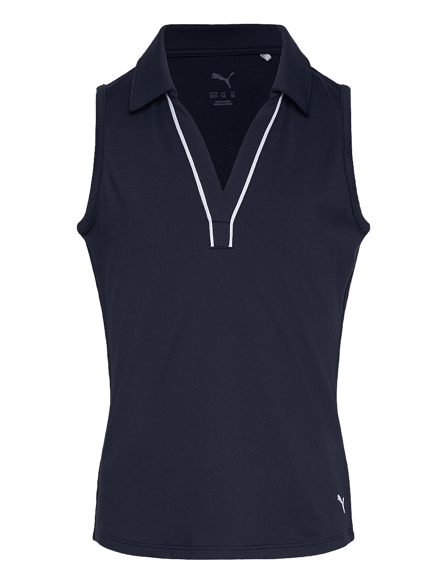 PUMA Golf - Girls Cloudspun Piped SL Polo - deep navy - 0