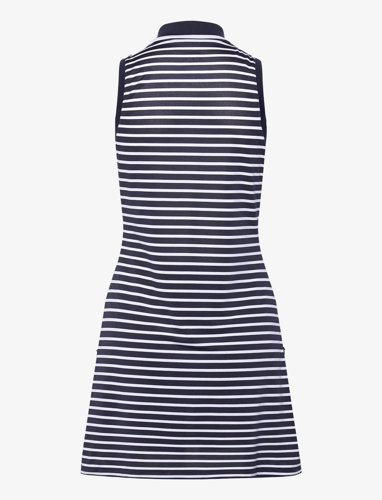 PUMA Golf - W Everyday Stripe Pique Dress - sportklänningar - deep navy-white glow - 1