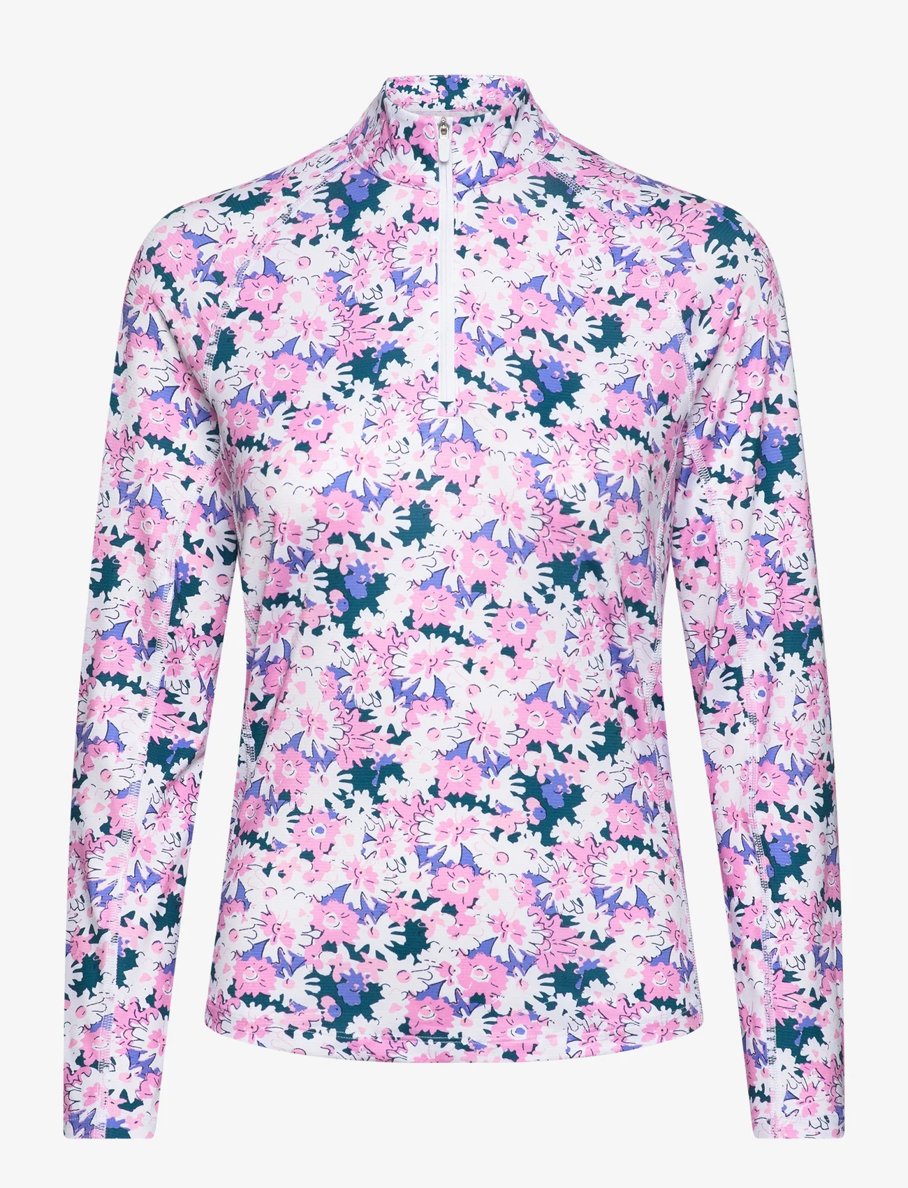 PUMA Golf - W You-V Bloom 1/4 Zip - mid layer jackets - pink icing-white glow - 0