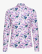 W You-V Bloom 1/4 Zip - PINK ICING-WHITE GLOW