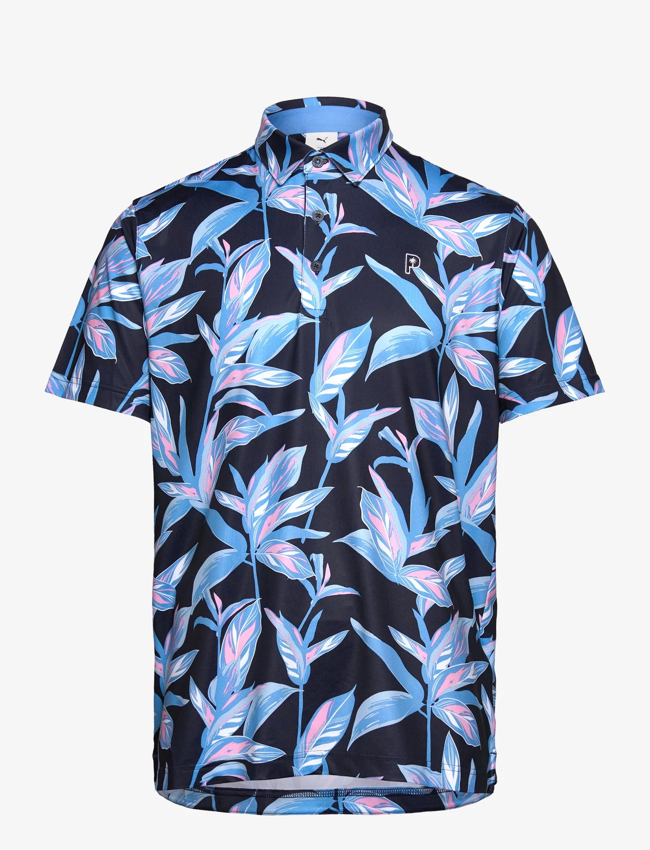 PUMA Golf - PUMA x PTC FLORAL POLO - polo marškinėliai trumpomis rankovėmis - deep navy-regal blue - 0