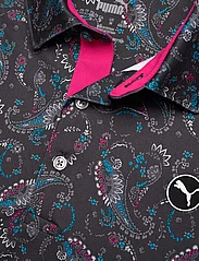 PUMA Golf - Cloudspun Paisley Polo - polo marškinėliai trumpomis rankovėmis - puma black-aqua blue - 2