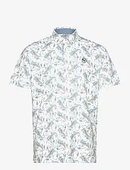 PUMA Golf - Cloudspun Paisley Polo - polo marškinėliai trumpomis rankovėmis - white glow-zen blue - 0
