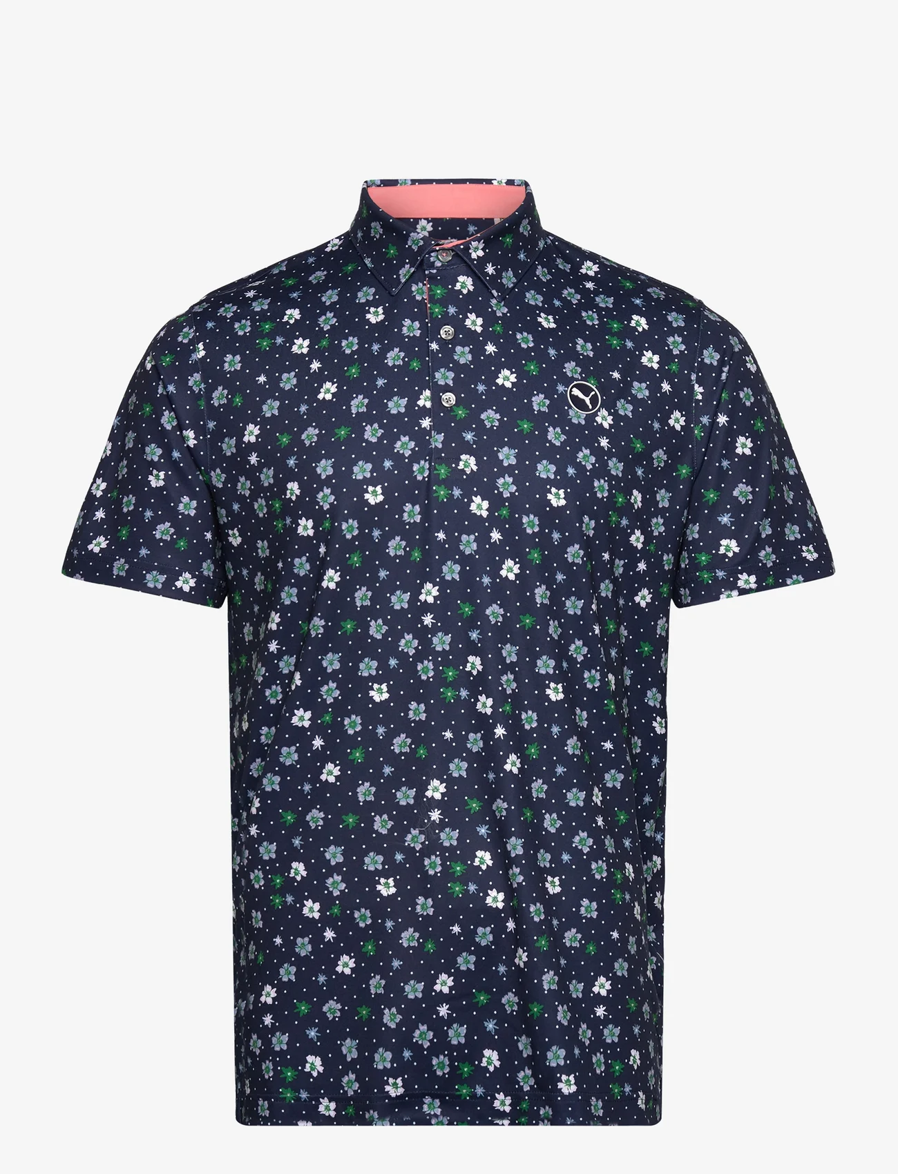 PUMA Golf - Cloudspun Floral Polo - polo marškinėliai trumpomis rankovėmis - deep navy-vine - 0