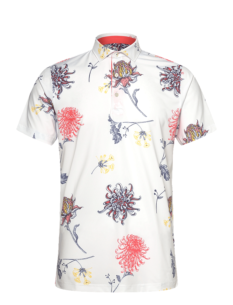 PUMA Golf - MATTR Dahlia Polo - toppe & t-shirts - white glow-peach frost - 0