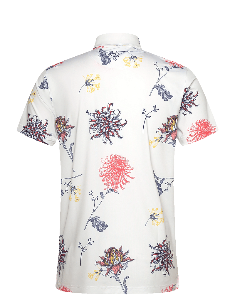 PUMA Golf - MATTR Dahlia Polo - toppe & t-shirts - white glow-peach frost - 1