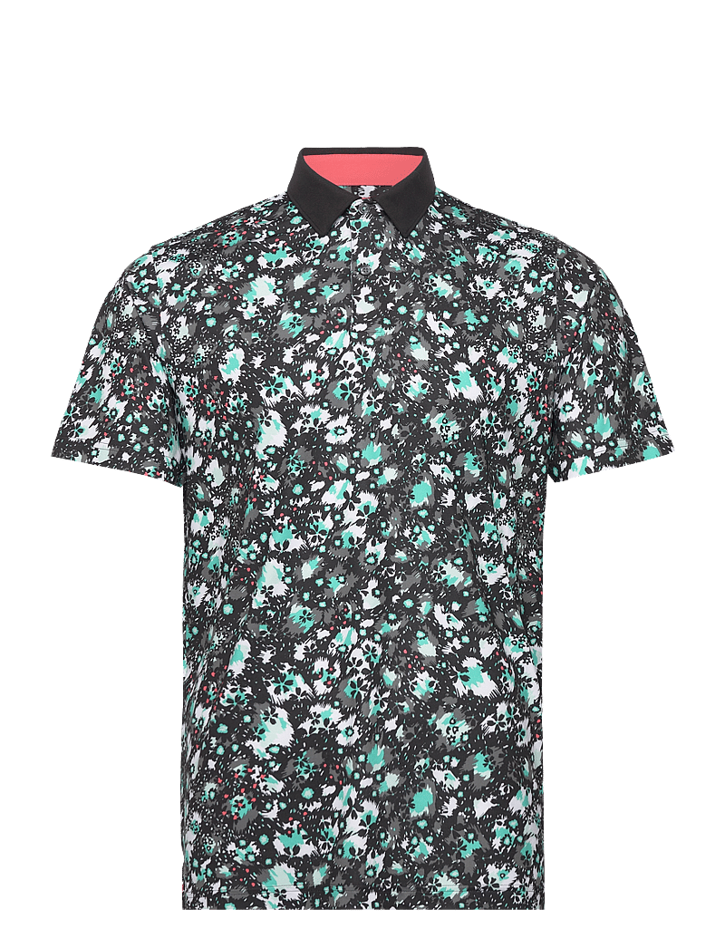 PUMA Golf - Cloudspun Abstract Camo Polo - oberteile & t-shirts - puma black-aquatic - 0