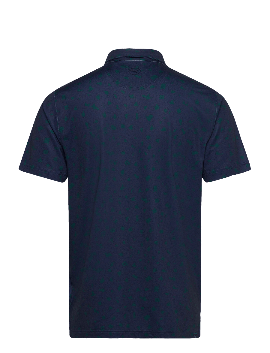 PUMA Golf - Cloudspun Rosette Polo - t-shirts - deep navy-dark myrtle - 1