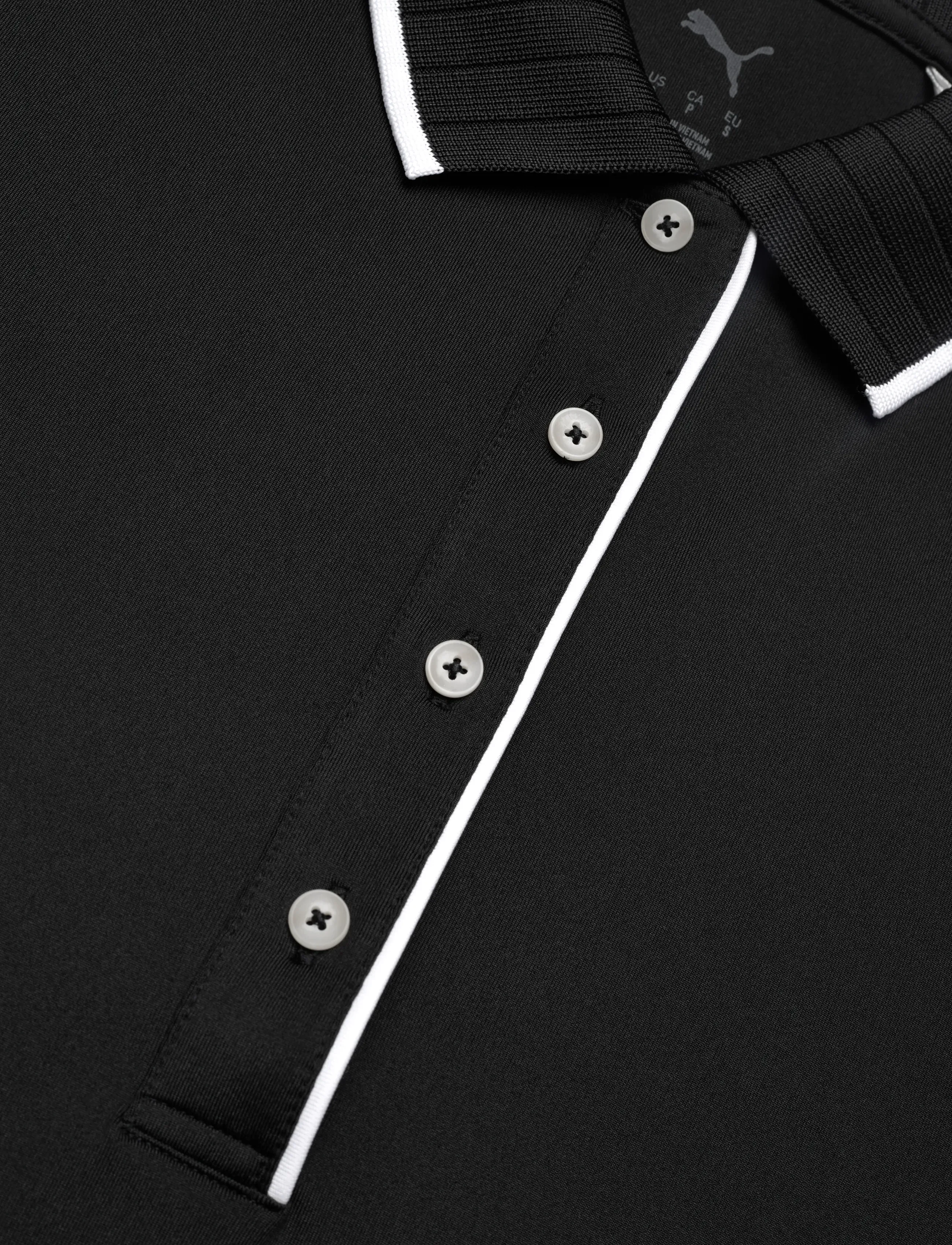 PUMA Golf - W Cloudspun Bridges SS Polo - toppe & t-shirts - puma black - 2