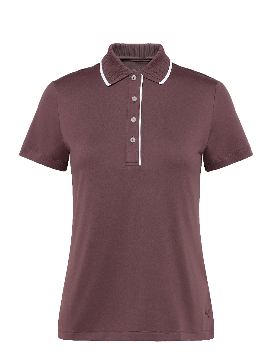 PUMA Golf - W Cloudspun Bridges SS Polo - toppar & t-shirts - rich cocoa - 0