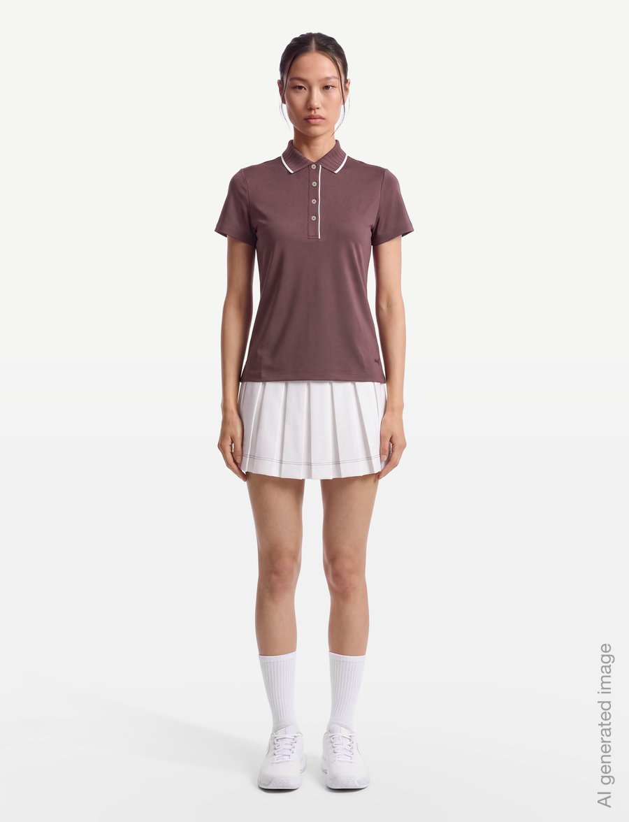 PUMA Golf - W Cloudspun Bridges SS Polo - oberteile & t-shirts - rich cocoa - 0