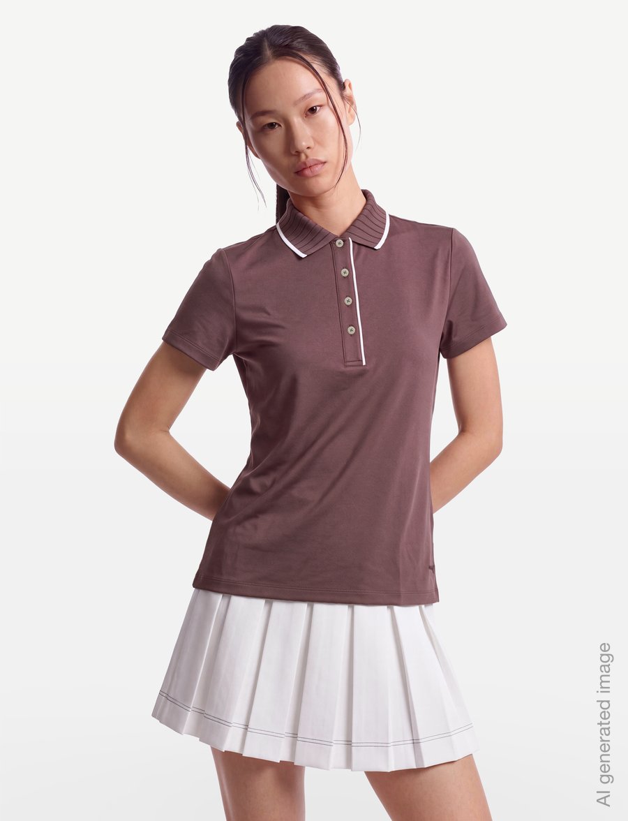 PUMA Golf - W Cloudspun Bridges SS Polo - oberteile & t-shirts - rich cocoa - 3