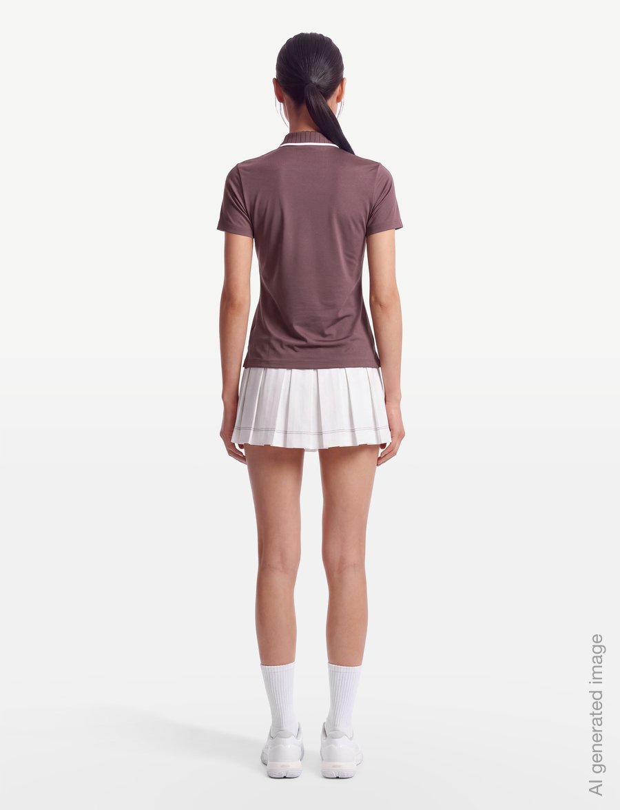 PUMA Golf - W Cloudspun Bridges SS Polo - toppe & t-shirts - rich cocoa - 4