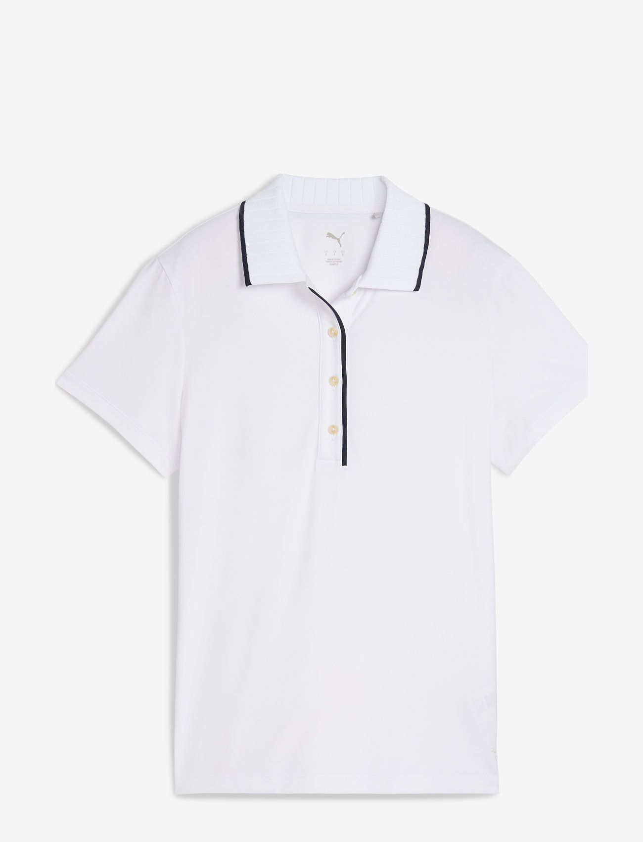 PUMA Golf - W Cloudspun Bridges SS Polo - toppar & t-shirts - white glow - 1