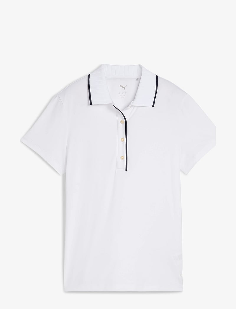 PUMA Golf - W Cloudspun Bridges SS Polo - toppar & t-shirts - white glow - 1