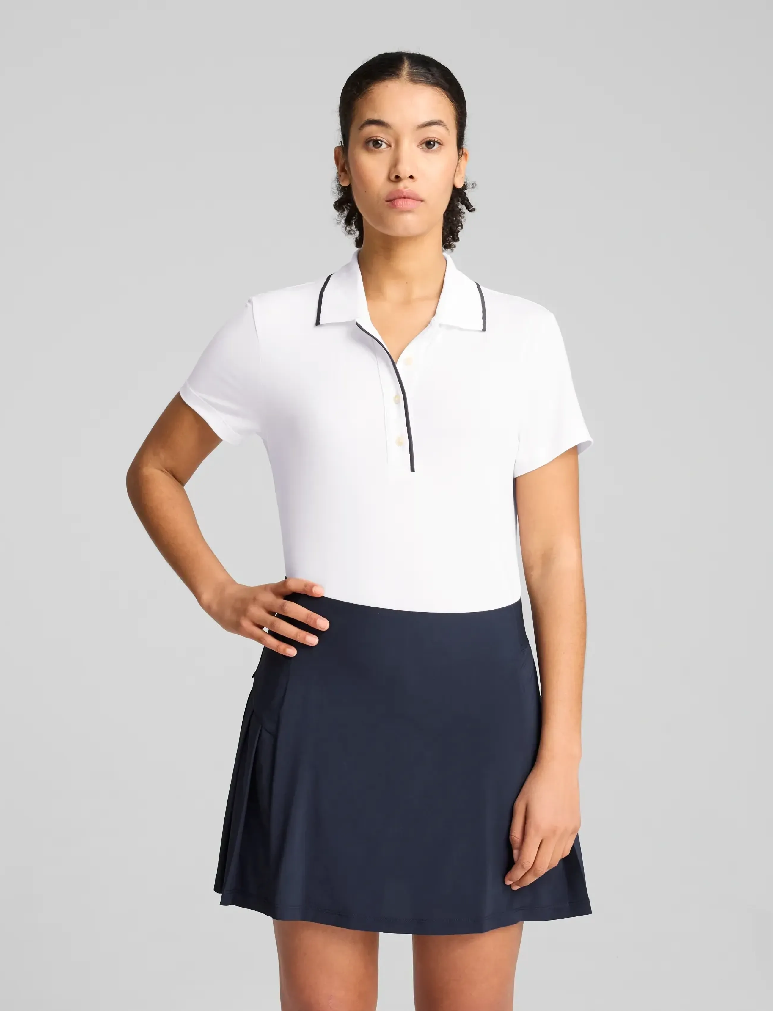 PUMA Golf W Cloudspun Bridges Ss Polo, Kvinder, Kortærmet Poloshirt, Hvid, Str: S