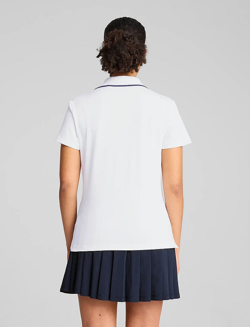 PUMA Golf - W Cloudspun Bridges SS Polo - toppar & t-shirts - white glow - 3