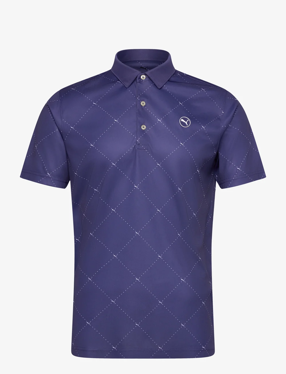 PUMA Golf - Pure 2.0 Argyle Polo - toppar & t-shirts - blue crystal-deep navy - 0