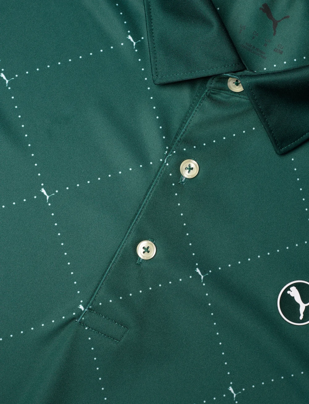 PUMA Golf - Pure 2.0 Argyle Polo - toppar & t-shirts - dark myrtle-white glow - 2